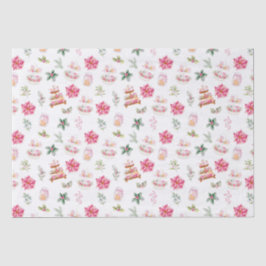 Christmas Cookies and Foliage Pink 薄葉紙