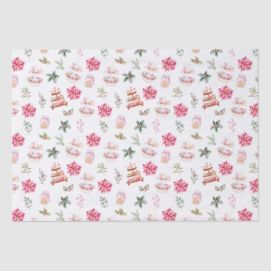 Christmas Cookies and Foliage Pink 薄葉紙 (正面)