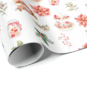 Christmas Cookies and Foliage Red ラッピングペーパー (ロールコーナー)