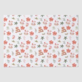 Christmas Cookies and Foliage Red 薄葉紙