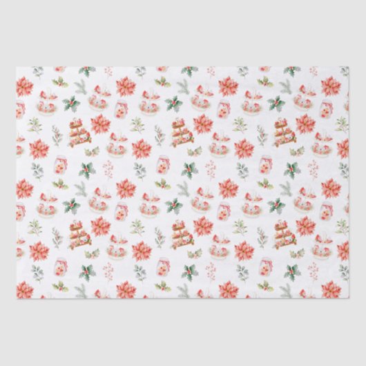 Christmas Cookies and Foliage Red 薄葉紙 (正面)