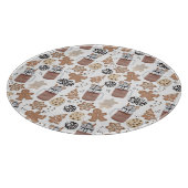 Christmas Cookies and Hot Cocoa Holiday Baking カッティングボード (角)