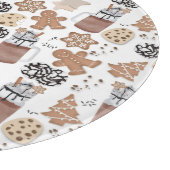 Christmas Cookies and Hot Cocoa Holiday Baking カッティングボード (角)