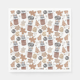 Christmas Cookies and Hot Cocoa Holiday Baking スタンダードランチョンナプキン