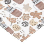 Christmas Cookies and Hot Cocoa Holiday Baking テーブルクロス (アングル)