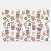 Christmas Cookies and Hot Cocoa Holiday Baking ラッピングペーパーシート (正面2)