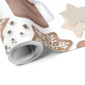 Christmas Cookies and Hot Cocoa Holiday Baking ラッピングペーパー (ロールコーナー)