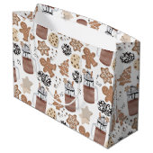 Christmas Cookies and Hot Cocoa Holiday Baking ラージペーパーバッグ (裏面アングル)