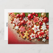 Christmas Cookies and Ornaments in Glitter Style シーズンカード (正面/裏面)