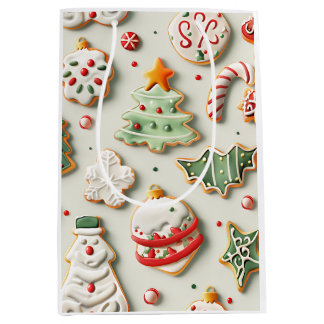 Christmas Cookies and Sprinkles ミディアムペーパーバッグ