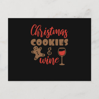 Christmas cookies and wine 案内ポストカード