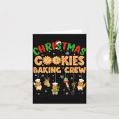 Christmas Cookies Baking Crew Funny Cookie Family  カード (正面)