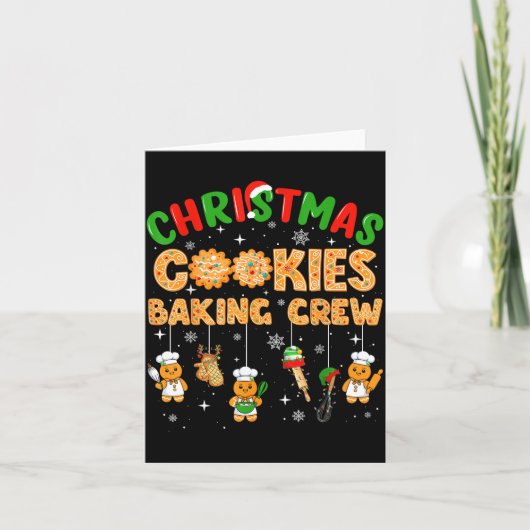 Christmas Cookies Baking Crew Funny Cookie Family  カード (正面)