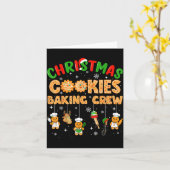 Christmas Cookies Baking Crew Funny Cookie Family  カード (黄色い花)