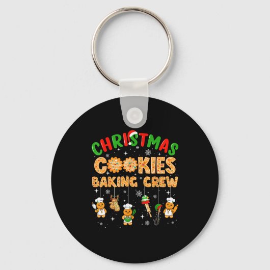 Christmas Cookies Baking Crew Funny Cookie Family  キーホルダー (正面)