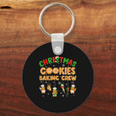Christmas Cookies Baking Crew Funny Cookie Family  キーホルダー (正面)