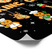 Christmas Cookies Baking Crew Funny Cookie Family  ポスター (角)