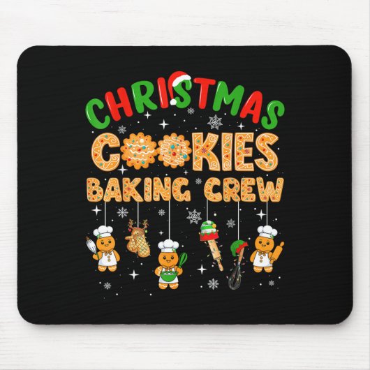 Christmas Cookies Baking Crew Funny Cookie Family  マウスパッド (正面)