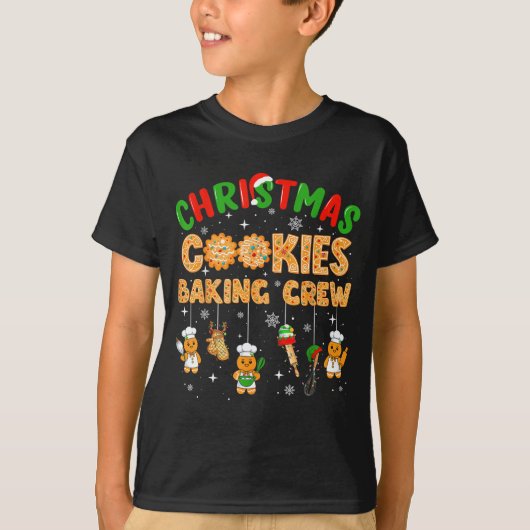 Christmas Cookies Baking Crew Funny Cookie Family  Tシャツ (正面)