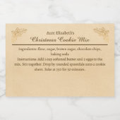Christmas Cookies Baking Mix Holly Personalized  フードラベル (シングルラベル)