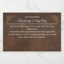 Christmas Cookies Baking Mix Personalized フードラベル