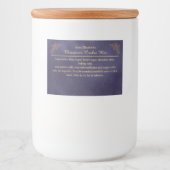 Christmas Cookies Baking Mix Personalized Blue フードラベル (正面)