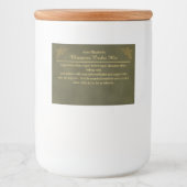 Christmas Cookies Baking Mix Personalized Green フードラベル (正面)