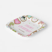 Christmas Cookies Birthday Party Pink and Green ペーパープレート (傾斜あり)