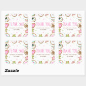 Christmas Cookies Birthday Party Pink Thank You スクエアシール (シート)