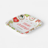 Christmas Cookies Birthday Party Red and Green ペーパープレート (傾斜あり)