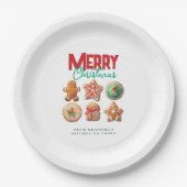 Christmas Cookies Festive Holiday Baking Party ペーパープレート (正面)