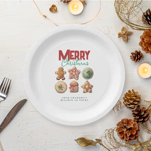 Christmas Cookies Festive Holiday Baking Party ペーパープレート