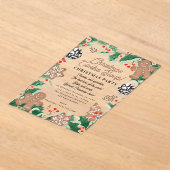 Christmas Cookies Holiday Baking Cookie Swap アクリル招待状 (レイダウン)