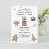 Christmas Cookies Holiday Baking Cookie Swap 招待状 (スタンド正面)