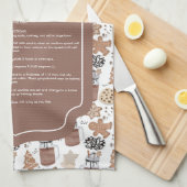 Christmas Cookies Holiday Baking Recipe Keepsake キッチンタオル (四つ折り)