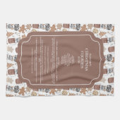 Christmas Cookies Holiday Baking Recipe Keepsake キッチンタオル (横)