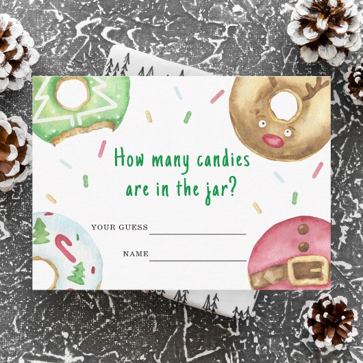 Christmas cookies - How many candies game エンクロージャーカード