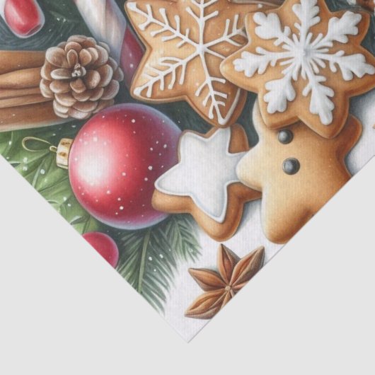 Christmas Cookies Pinecones and Greenery Festive  薄葉紙 (詳細)