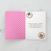 Christmas Cookies Pink and Green Merry Christmas シーズンカード (内部)