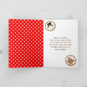 Christmas Cookies Red and Green Happy Birthday カード (内部)