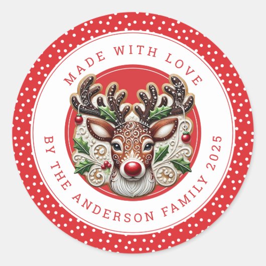 Christmas Cookies Round Stickers ラウンドシール (正面)