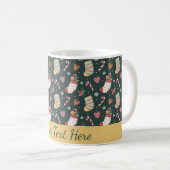 Christmas Cookies & Stockings Personalized Mug コーヒーマグカップ (正面右)