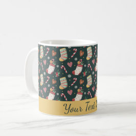 Christmas Cookies & Stockings Personalized Mug コーヒーマグカップ