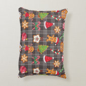 Christmas Cookies Tree Printed Throw Pillow アクセントクッション (裏面(縦))