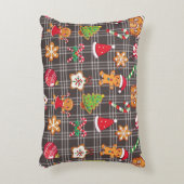 Christmas Cookies Tree Printed Throw Pillow アクセントクッション (正面(垂直))
