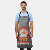 Christmas cooking, Santa pixelart, Pixel Art  エプロン (着用した状態)
