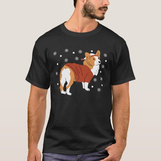 Christmas Corgi Dog Cute Dogs  Xmas Tシャツ (正面)