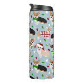 Christmas Corgi Dogs タンブラー (回転右)