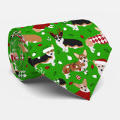 Christmas Corgi Dogs Neck Tie ネクタイ (ロール)