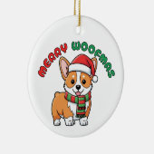 Christmas Corgi Ornament: Merry Woofmas セラミックオーナメント (右)